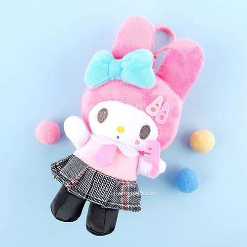 Caracteres Sanrio, uniforme de escola, figurino, porta-chaves, bolsa, charme por atacado de K-Wonderland