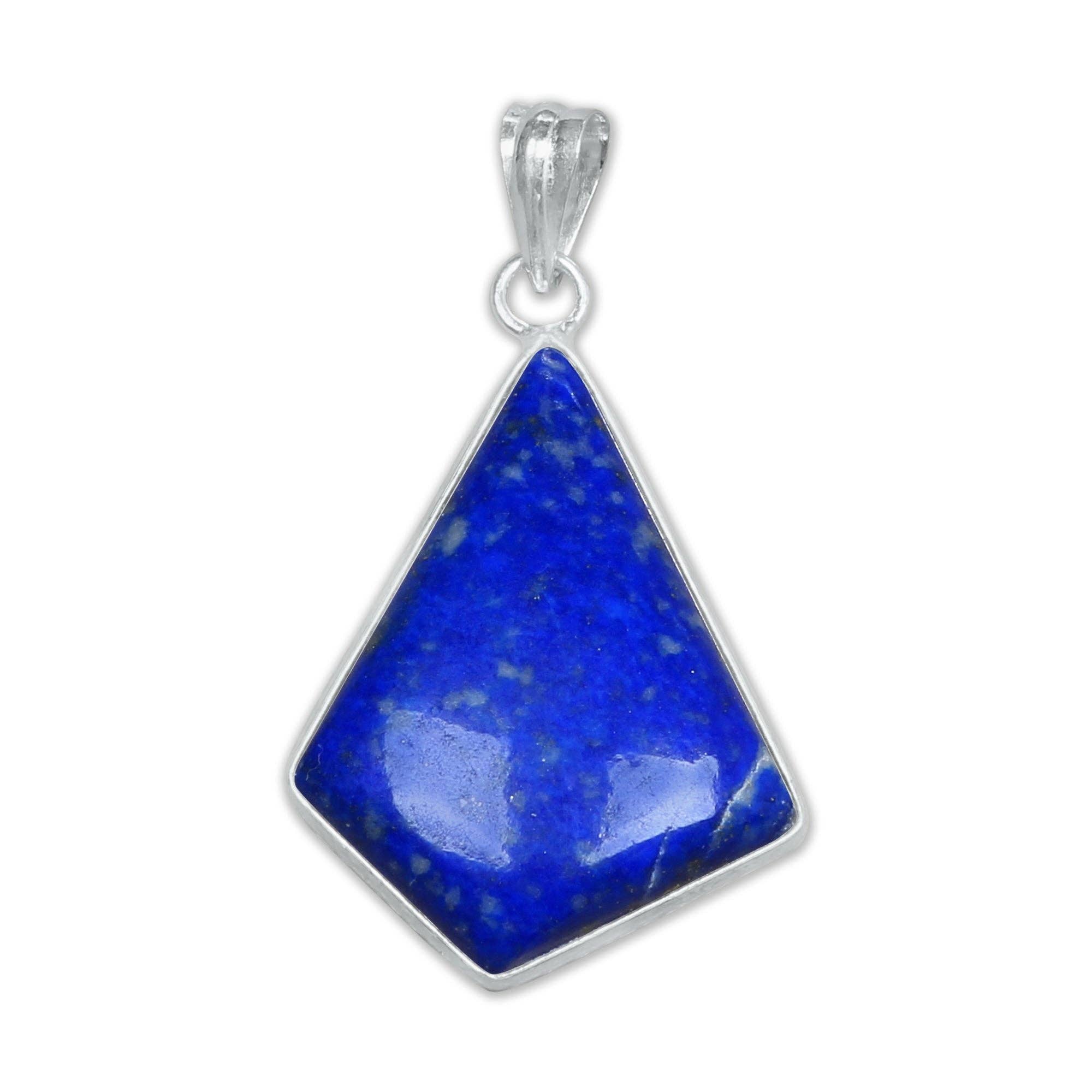 Handmade Jewels - Wholesale Individual Charm/Pendant - Lapis Lazuli Minimalist Pendants -  Handmade, Silver-Plated, Wholesale3