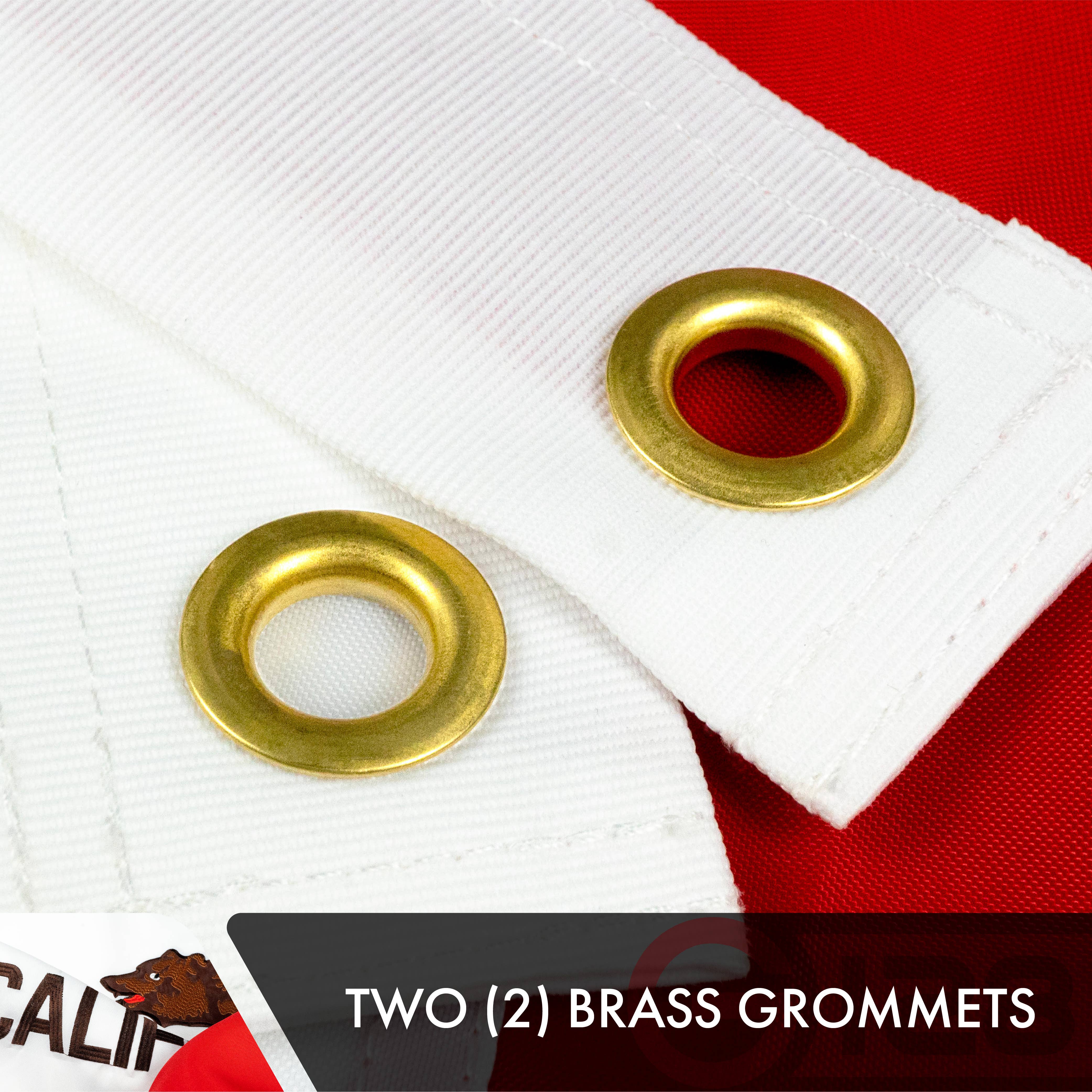 G128 - Wholesale Flag - California CA State Flag 2x3 Ft Double Sided Embr 210D Poly2