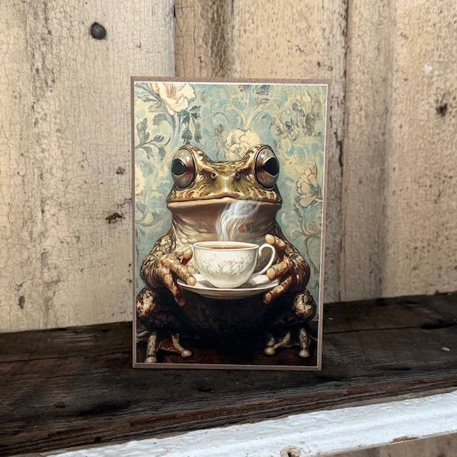 JanMichaels Art & Home – wholesale Skylt – HMK677B Groda Kaffeblock0