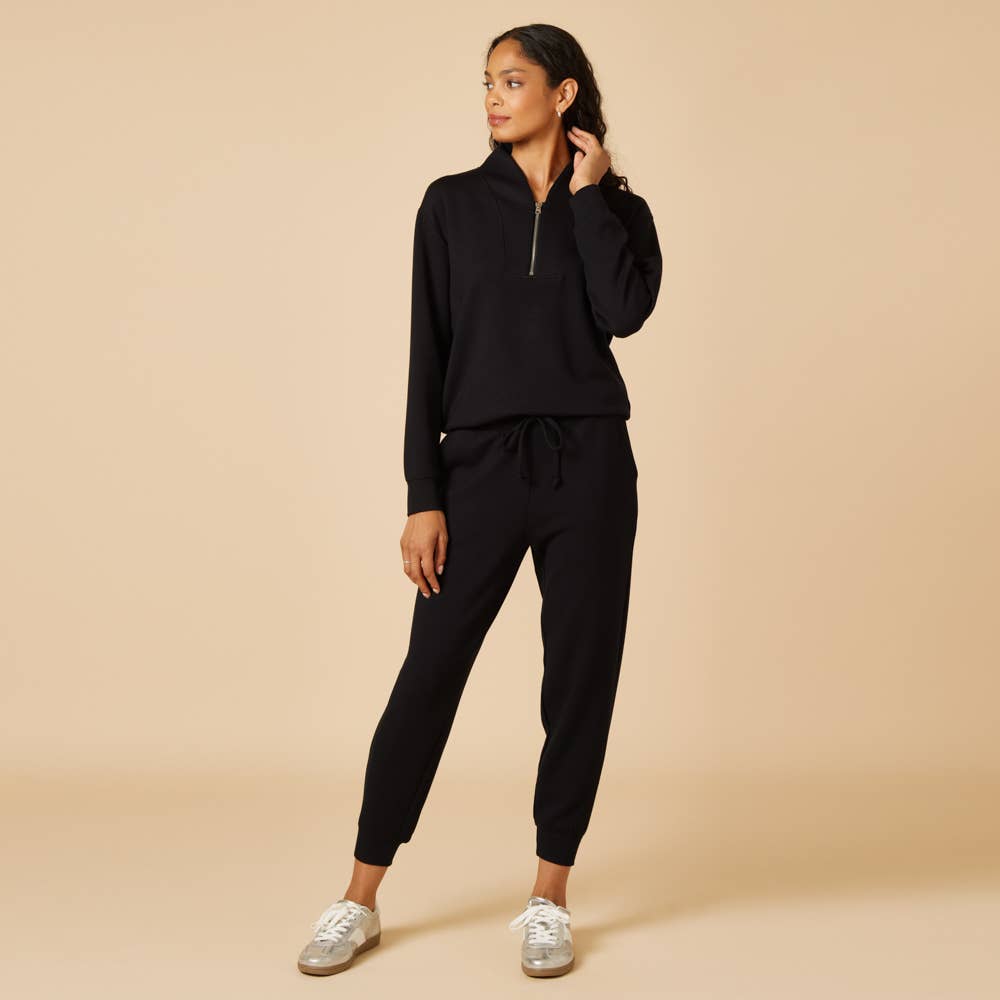 Softies – wholesale Mjukisset – Dam – Athleisure DreamTech 1/4 Zip Jogger Set för kvinnor2