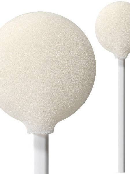 71-4575-500: 4.060” Overall Length Foam Swab with Large Circular Foam Mitt and Polypropylene Handle for wholesale by Swab-its