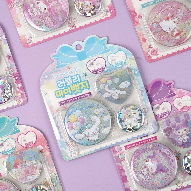 K-Wonderland - Wholesale Lapel Pin/Button - Sanrio Lovely My Badge (12pcs/set)1