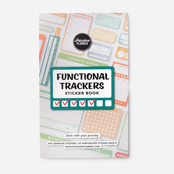 Functional Trackers Sticker Book for wholesale by Passion Planner