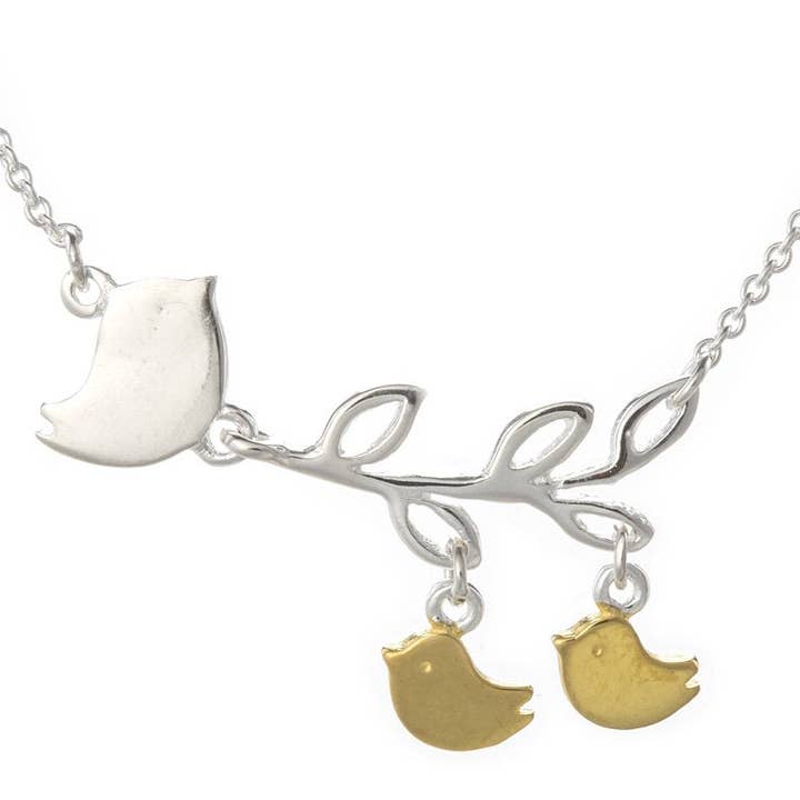 ICN09-02: "Para la mamá que lo hace todo" - Collar de plata de ley chapado en oro para venta al por mayor de Annabella Moore