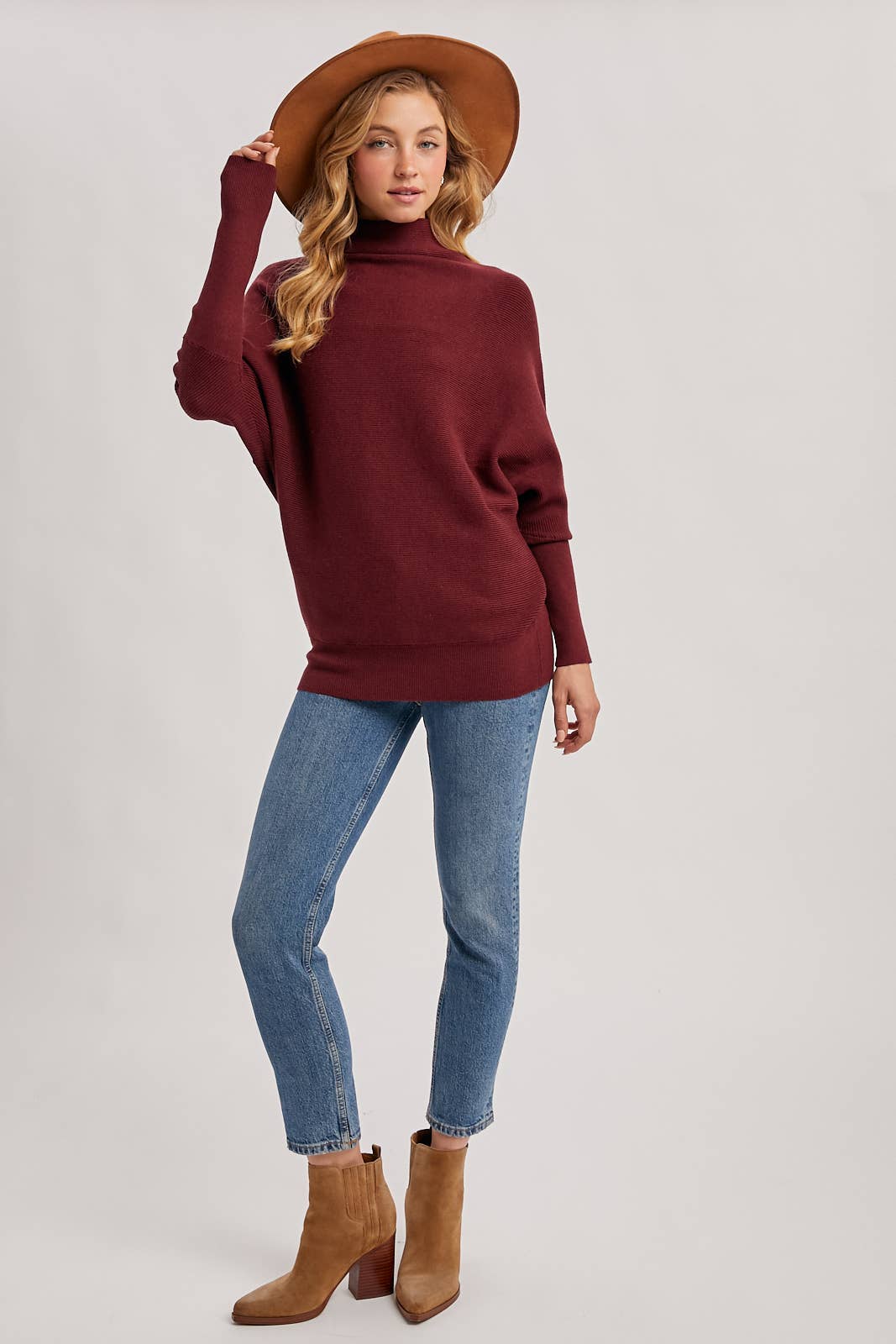 Bluivy - Wholesale Knit Sweater - Women's - SLOUCH NECK DOLMAN SLEEVED PULLOVER64