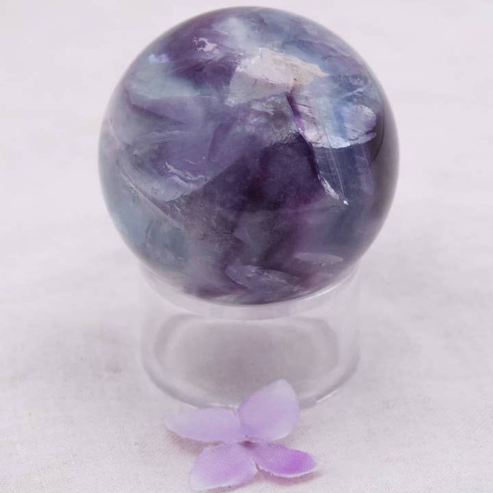 Tiny Rituals - Wholesale Spiritual Stone/Crystal - Rare Rainbow Fluorite Spheres - AAA Premium Quality40