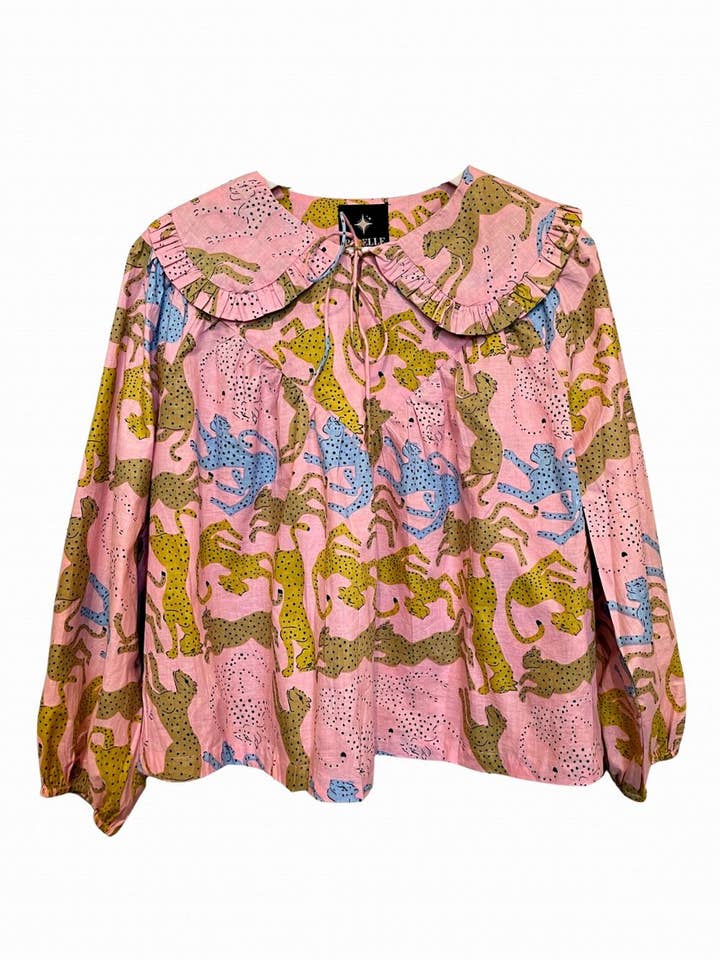 ROSELLE LALA CAMICETTA PICCOLO LEOPARDO per la vendita all'ingrosso da parte di Roselle