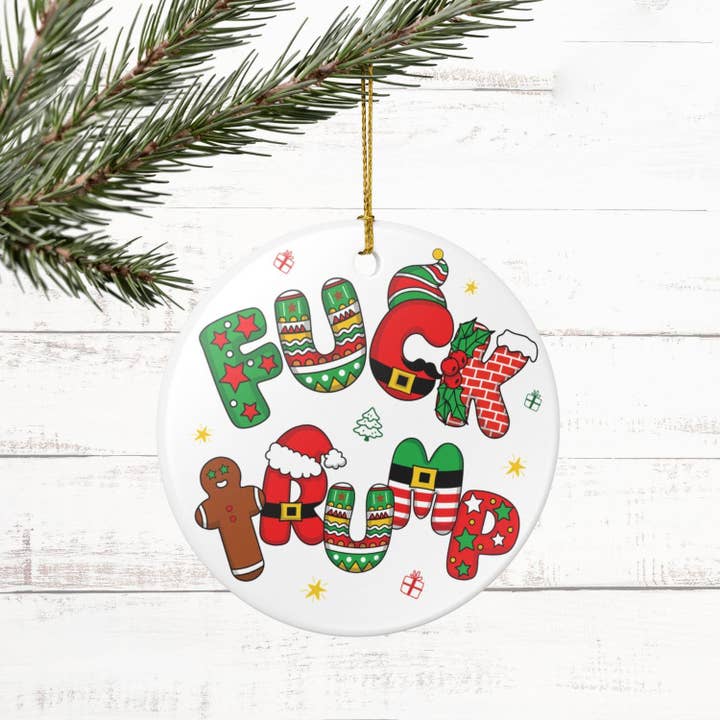 Embrova - Wholesale Ornament - Funny FDT Democrat Ornament, Anti Trump Gift for Liberal 3