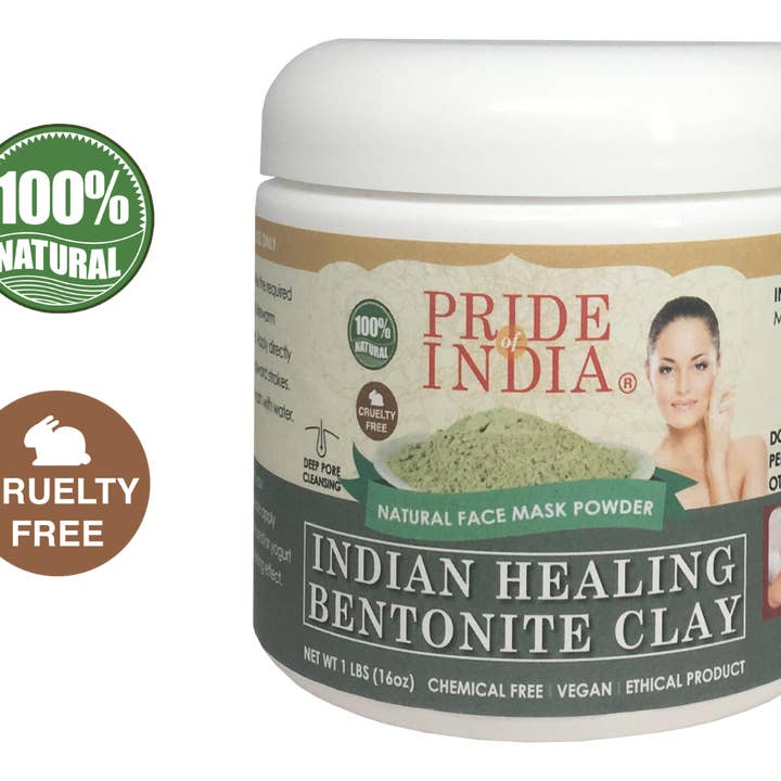 PRIDE INDIA BRANDS - Wholesale Skincare Face Mask - Indian Healing Bentonite Clay