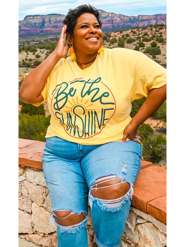 Sugar Stitch - Wholesale Screen Printed T-Shirt - Women's - Sunny Be the Sunshine Graphic T-Shirt2