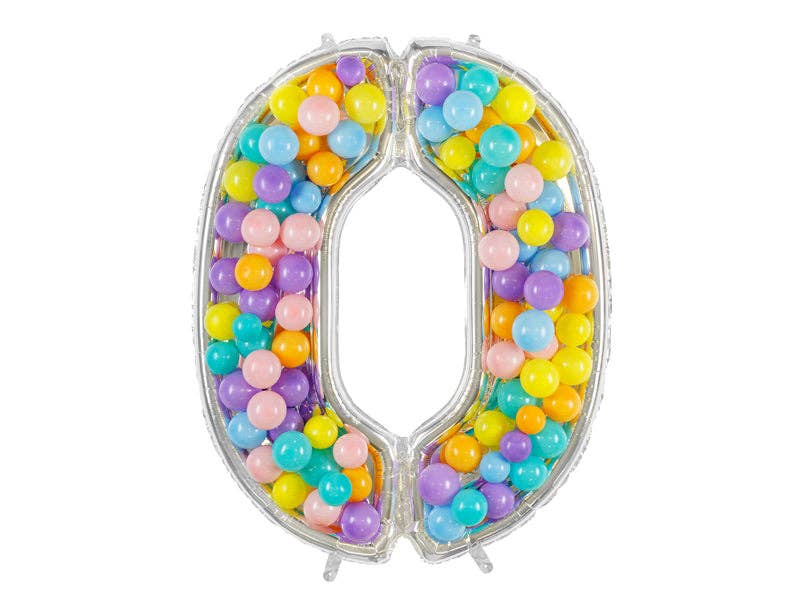 Ellie's Party Supply – Engroshandel Ballon – Kæmpe sølv ballonramme med tal 0-9 – luftfyldt – 126 cm11