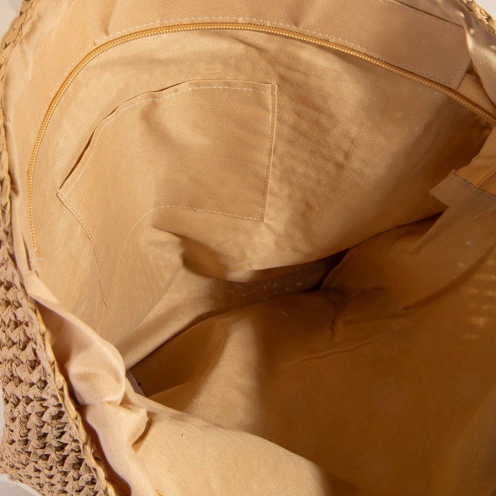 Anarchy Street - Wholesale Tote Bag - Women's - Straw Braided Hat Carrier Tote Bag2