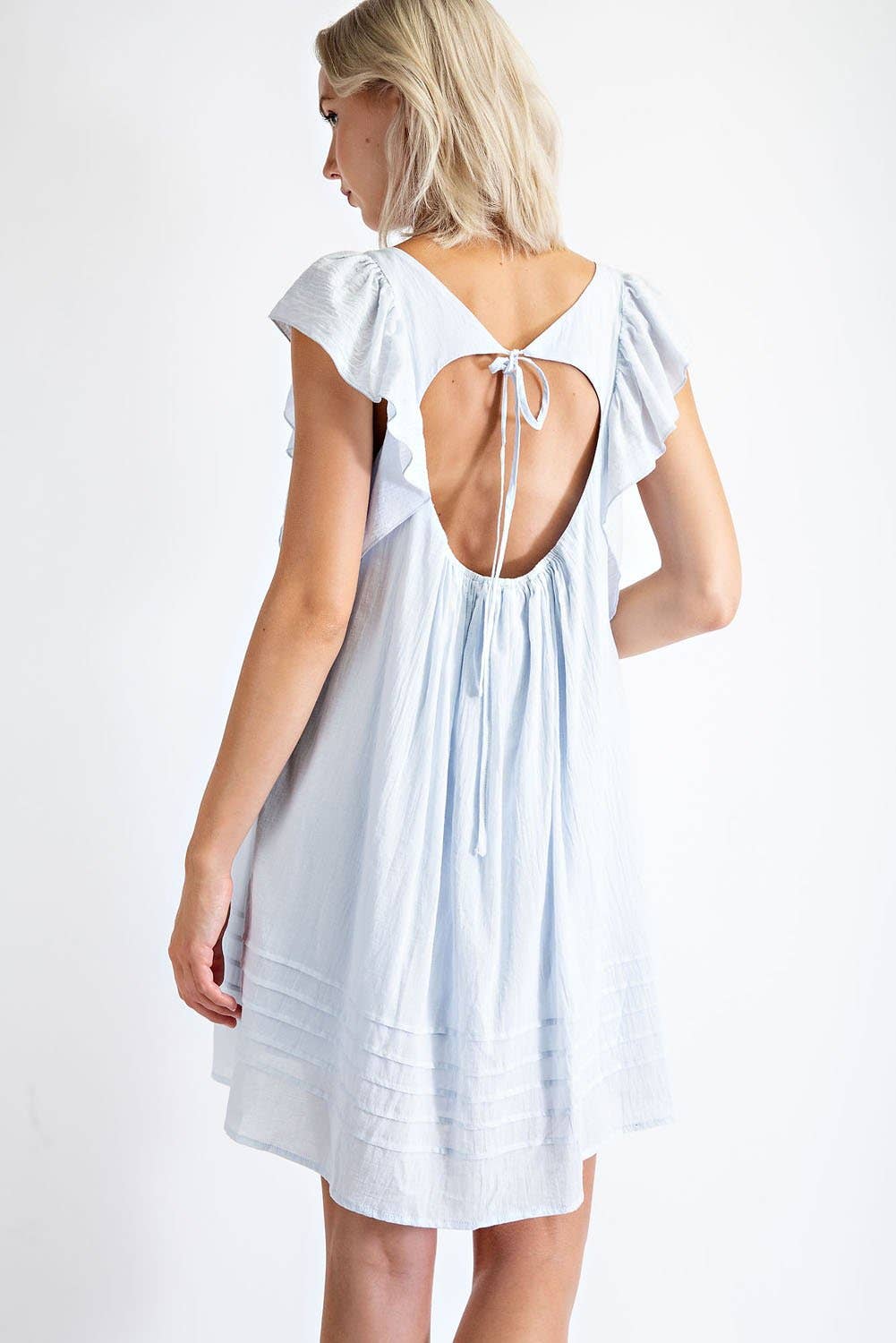 Edit by Nine - Wholesale Dress - Women's - TD1385 COTTON VOILE BABYDOLL WITH  RUFFLE SLEEVE4