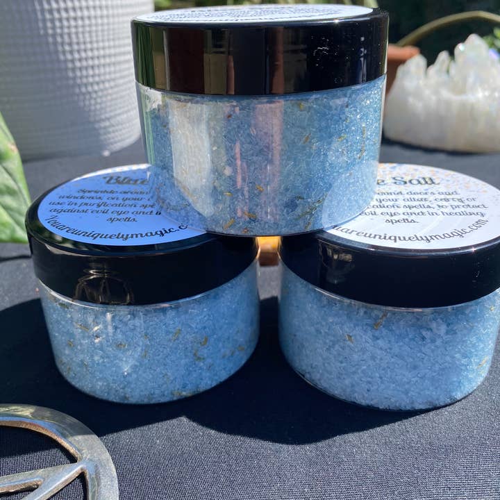 You Are Uniquely Magic - Wholesale Meditation Supplies - Blue Salt- Protection and Healing 5 oz2