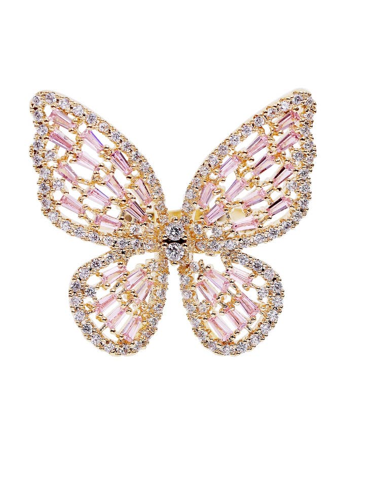Zircon Butterfly Rings R1623 for wholesale by Ole