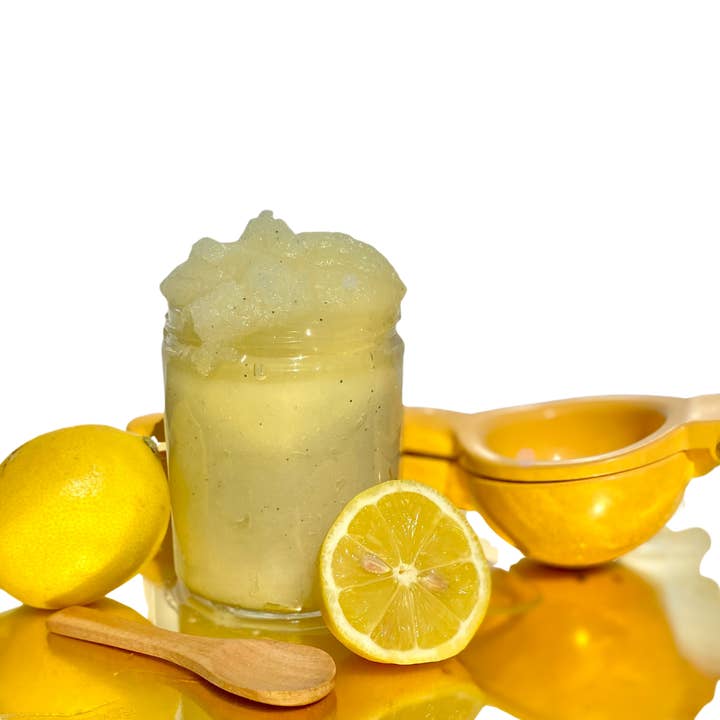 Lemon Quench Sugar Exfoliant for wholesale by Honee mecca Co.