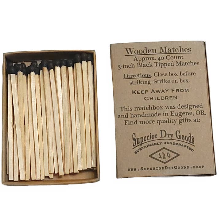 Superior Dry Goods - Wholesale Matches - "Camp Cookin'" Handmade Decorative Matchbox Lot