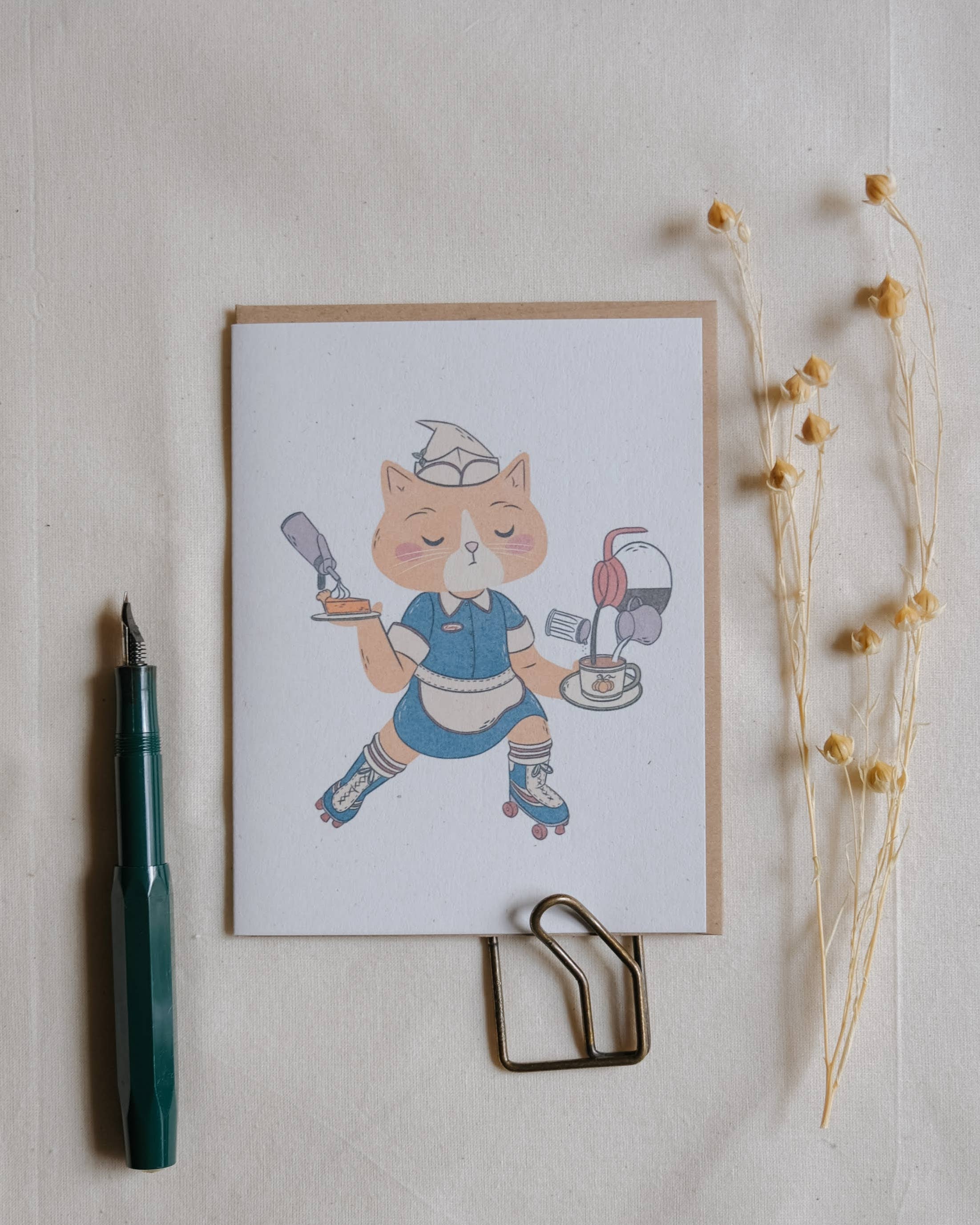 Justine Gilbuena - Wholesale Everyday Greeting Card - Witchy Diner Server Greeting Card0