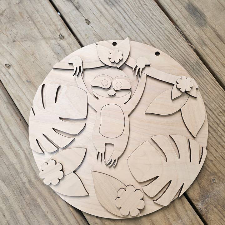 Sloth Door Hanger for wholesale by Severini Designs