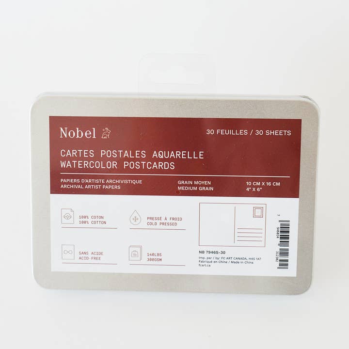 Nobel Arts - Wholesale Postcard - Blank Watercolor Postcards (30 Sheets)0