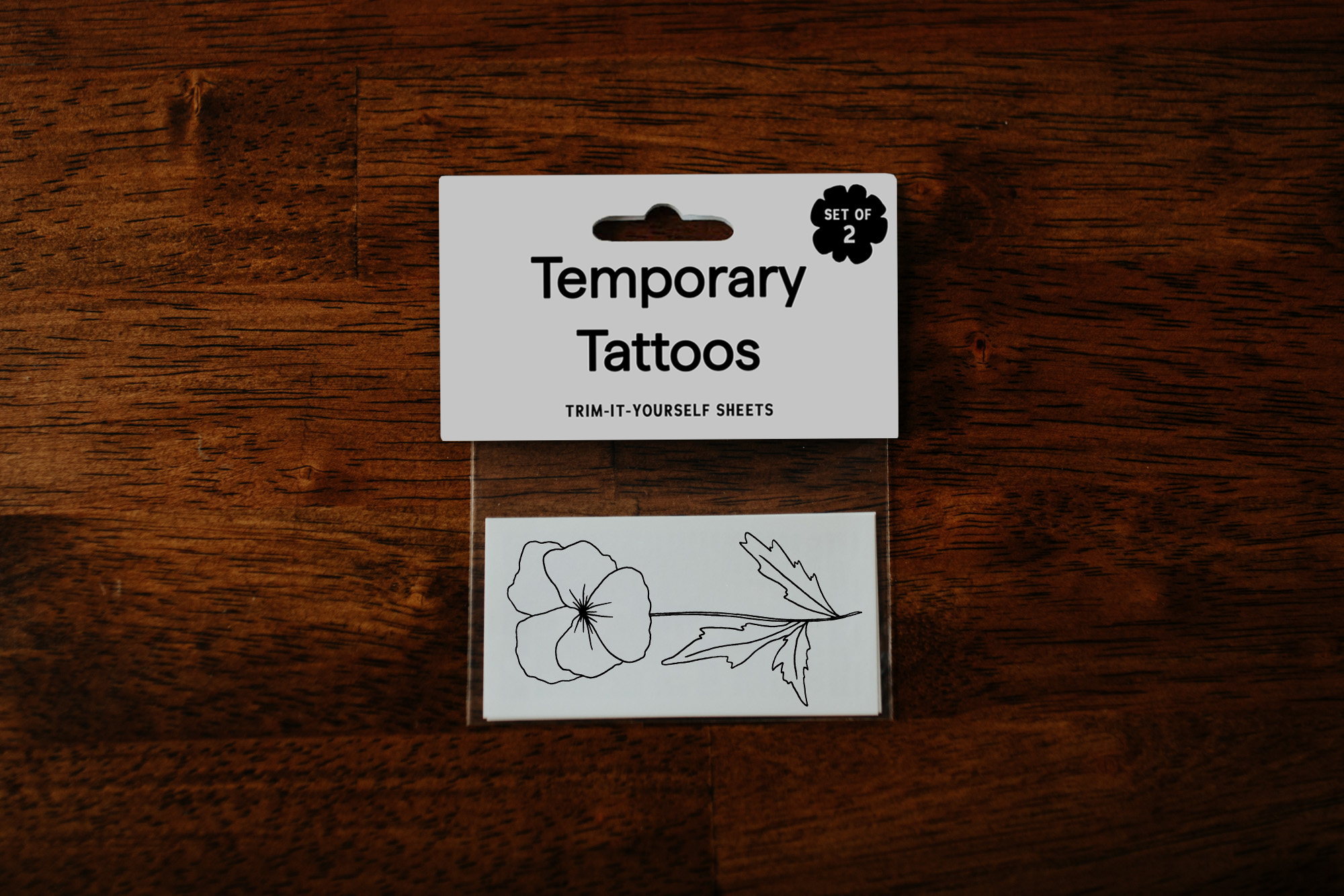 Saint Tattoos - Wholesale Temporary Tattoo - February Birth Flower - Violet Temporary Tattoos2