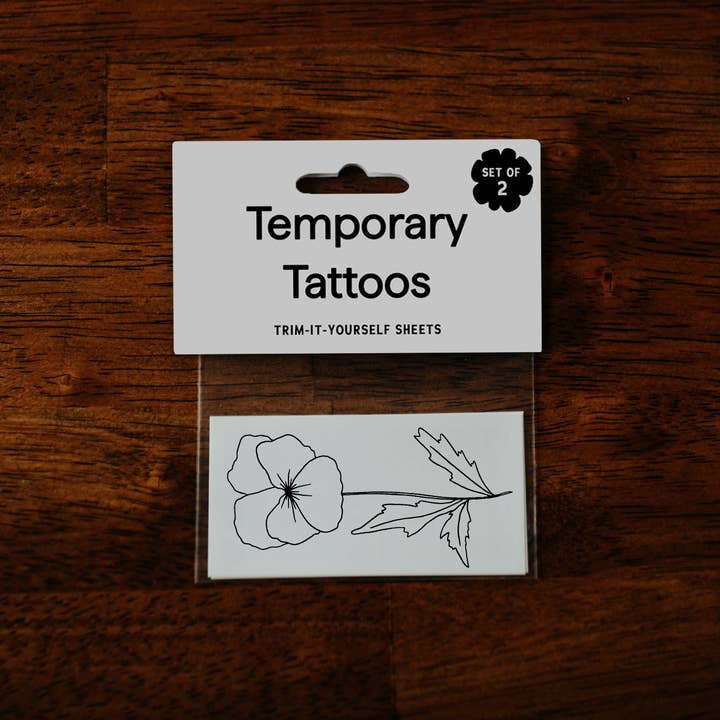 Saint Tattoos - Wholesale Temporary Tattoo - February Birth Flower - Violet Temporary Tattoos2