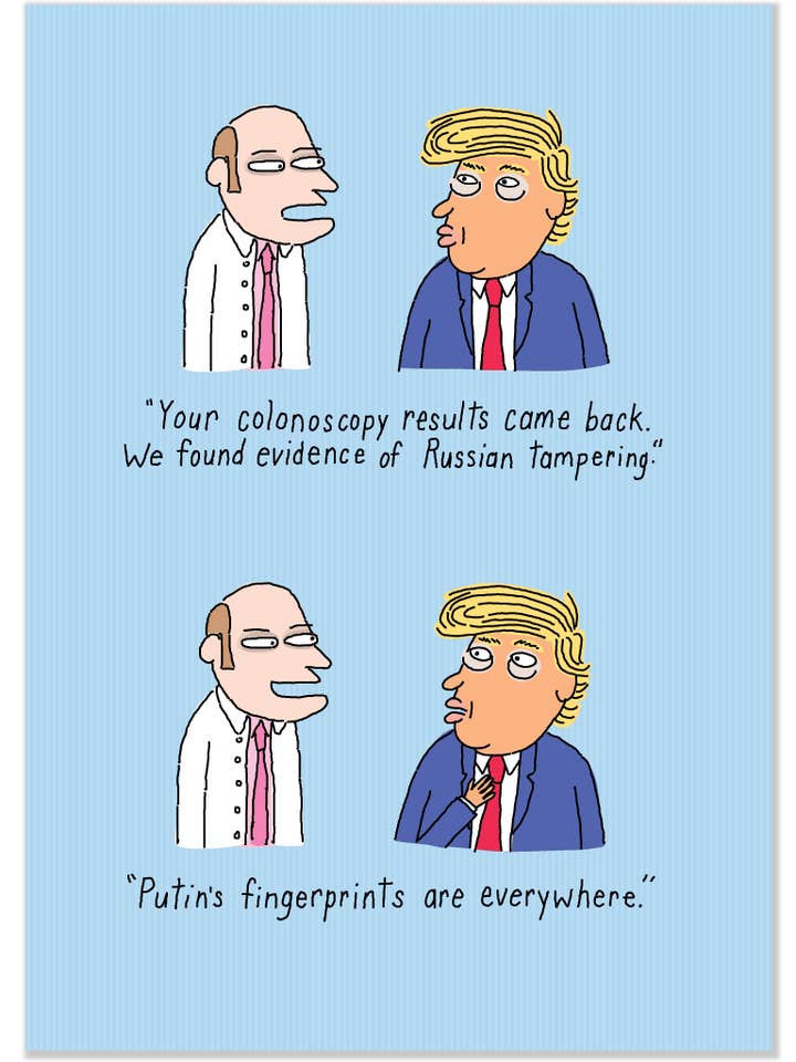 885 Trump's Colonscopy (Any Occasion, Birthday Card) for wholesale by Clayboys Cards