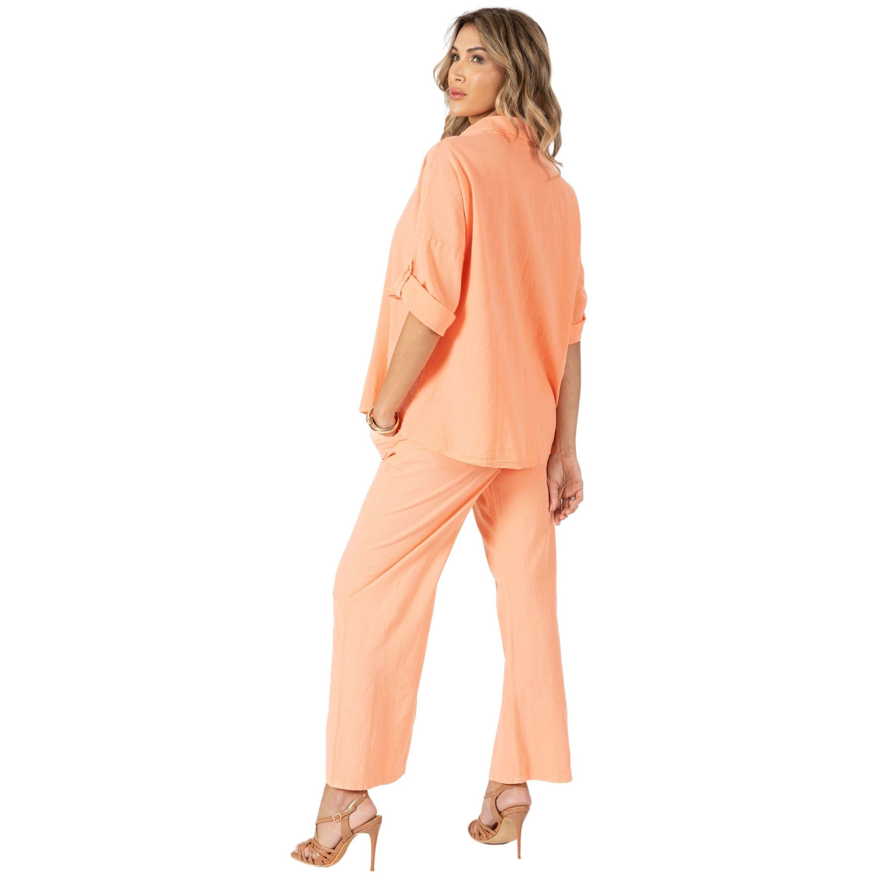 NW1828 - Peach Curve Cotton Top for wholesale on Faire2