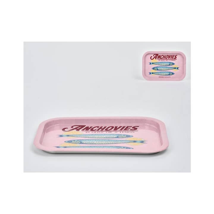 Retro "Anchovies Tin" Serving Tray - To be bought in 2's for wholesale by McGowan & Rutherford Ltd