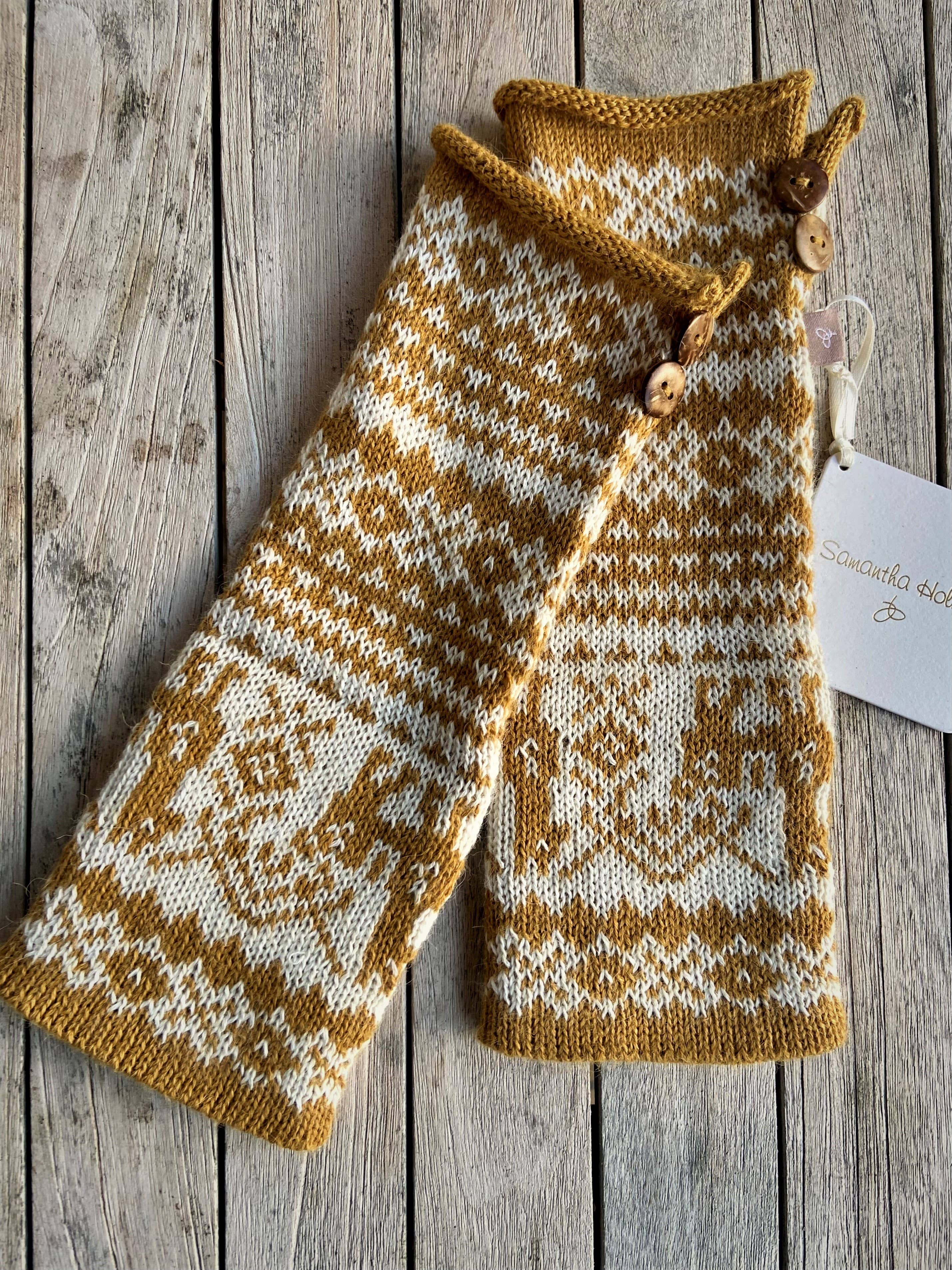 Samantha Holmes Alpaca Clothing and Gifts - Wholesale Mittens - Women's - Alpaca Fair Isle Fingerless Gloves4