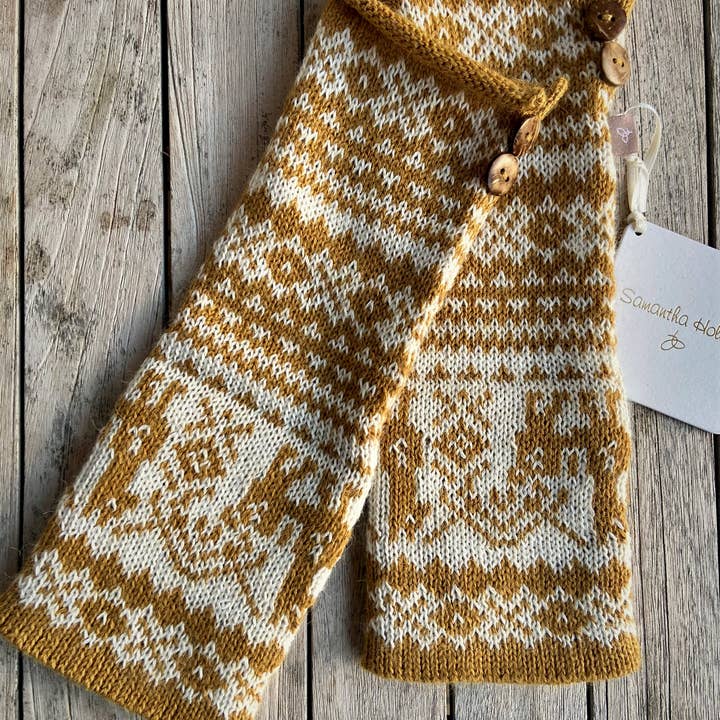 Samantha Holmes Alpaca Clothing and Gifts - Wholesale Mittens - Women's - Alpaca Fair Isle Fingerless Gloves4