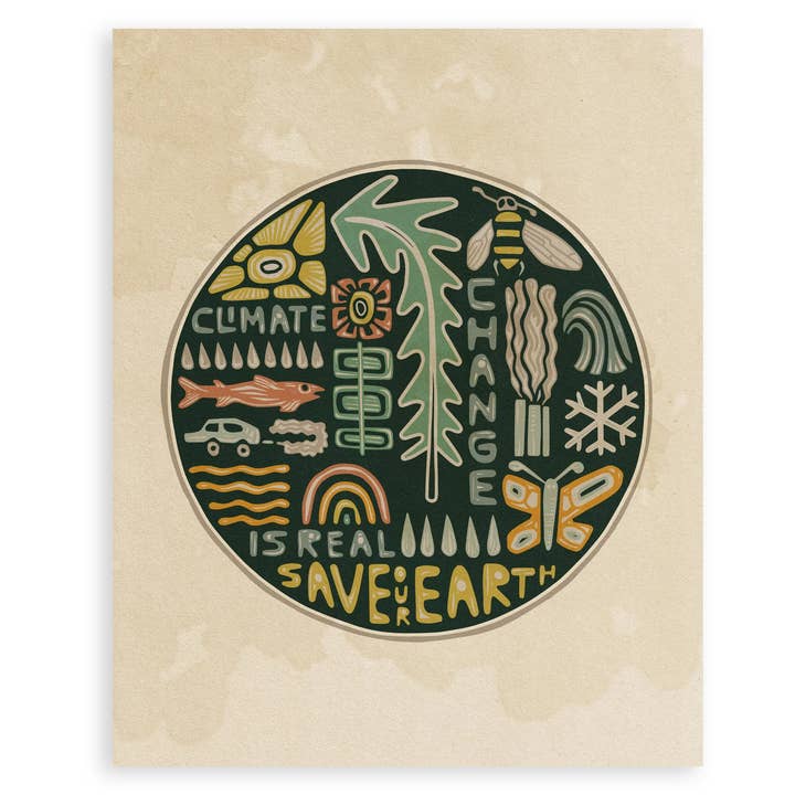 Climate Change Print for wholesale by Woosah Outfitters