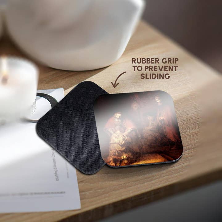 3dRose - Wholesale Coasters - 3dRose, Print of Rembrandt Painting The Prodigal Son, Coaster10
