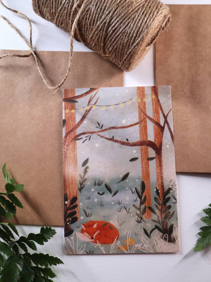 Postal o Impresión de Arte Sueños en el Bosque para venta al por mayor de cozychillart