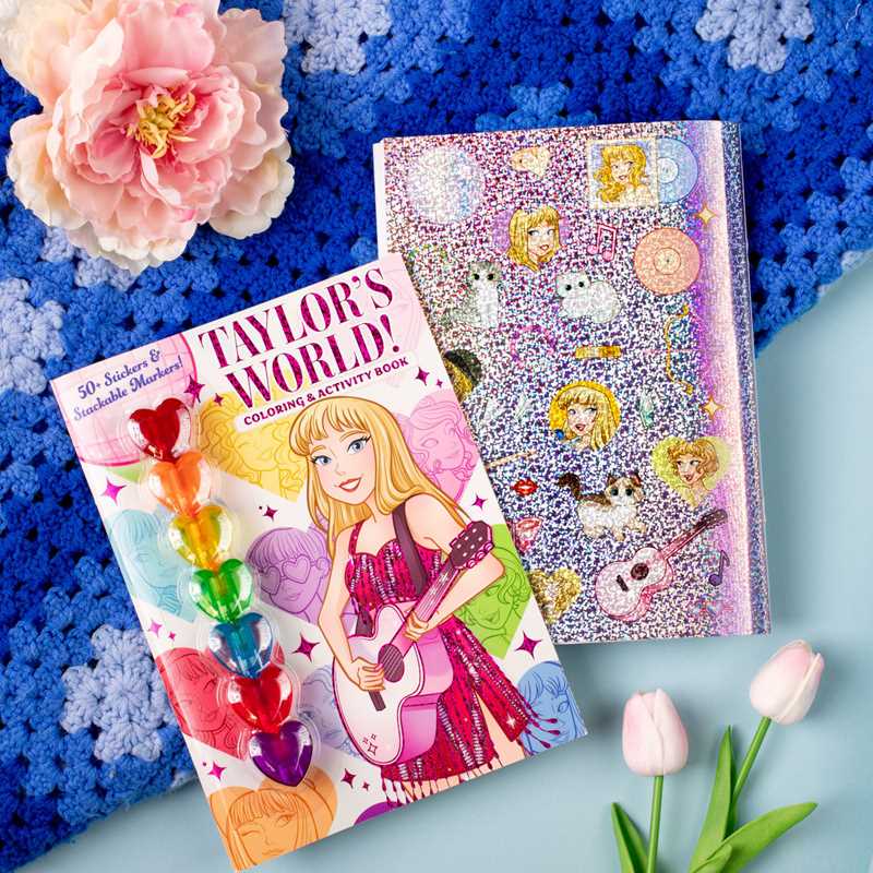 Simon & Schuster - Wholesale Coloring & Activity Book - Kids & Baby - Taylor's World: Coloring and Activity Book with 7 heart-shaped stackable markers by Delaney Foerster2