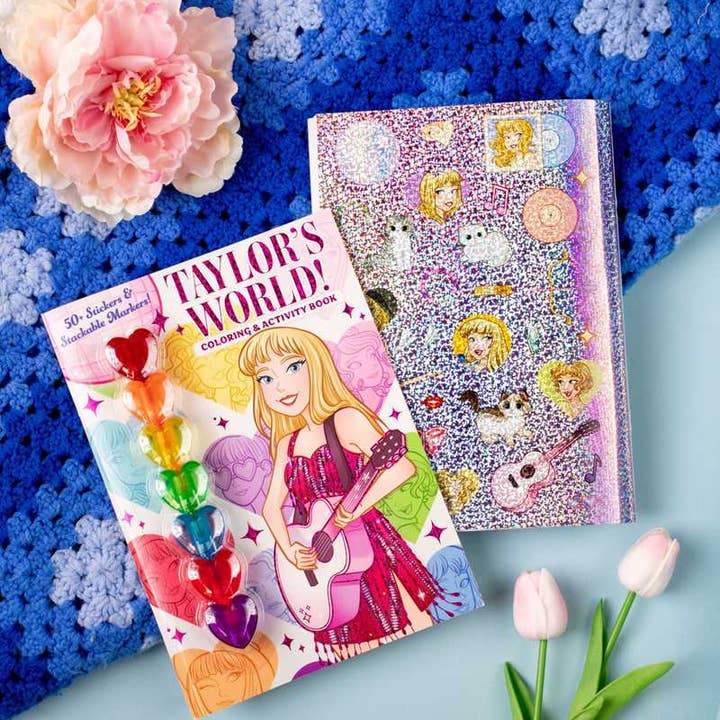 Simon & Schuster - Wholesale Coloring & Activity Book - Kids & Baby - Taylor's World: Coloring and Activity Book with 7 heart-shaped stackable markers by Delaney Foerster2