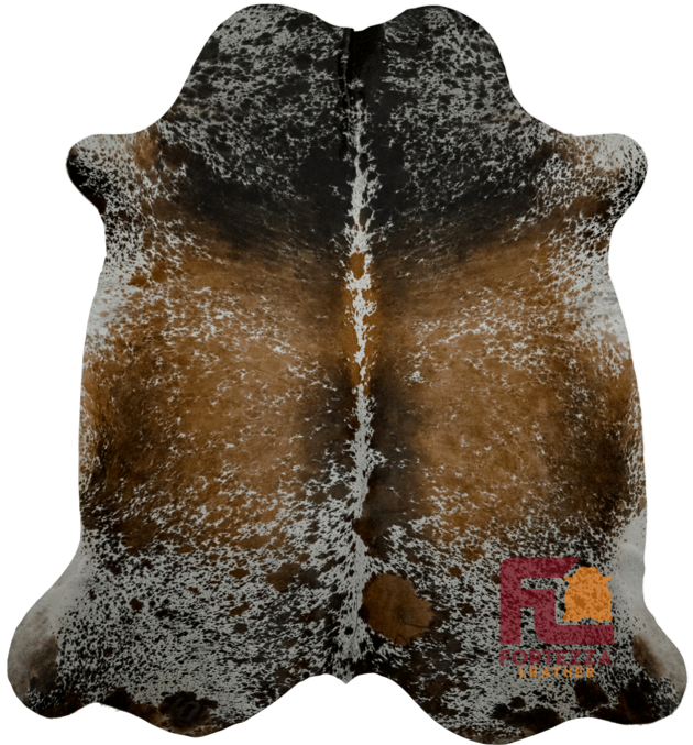 Fortezza Leather - Wholesale Area Rug - Salt and Pepper Cowhide Rug -Multicolor Speckled |Medium 5x71