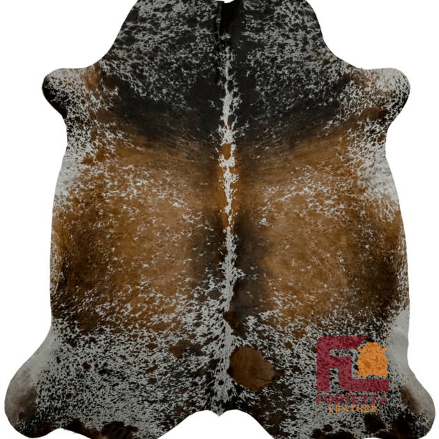 Fortezza Leather - Wholesale Area Rug - Salt and Pepper Cowhide Rug -Multicolor Speckled |Medium 5x71