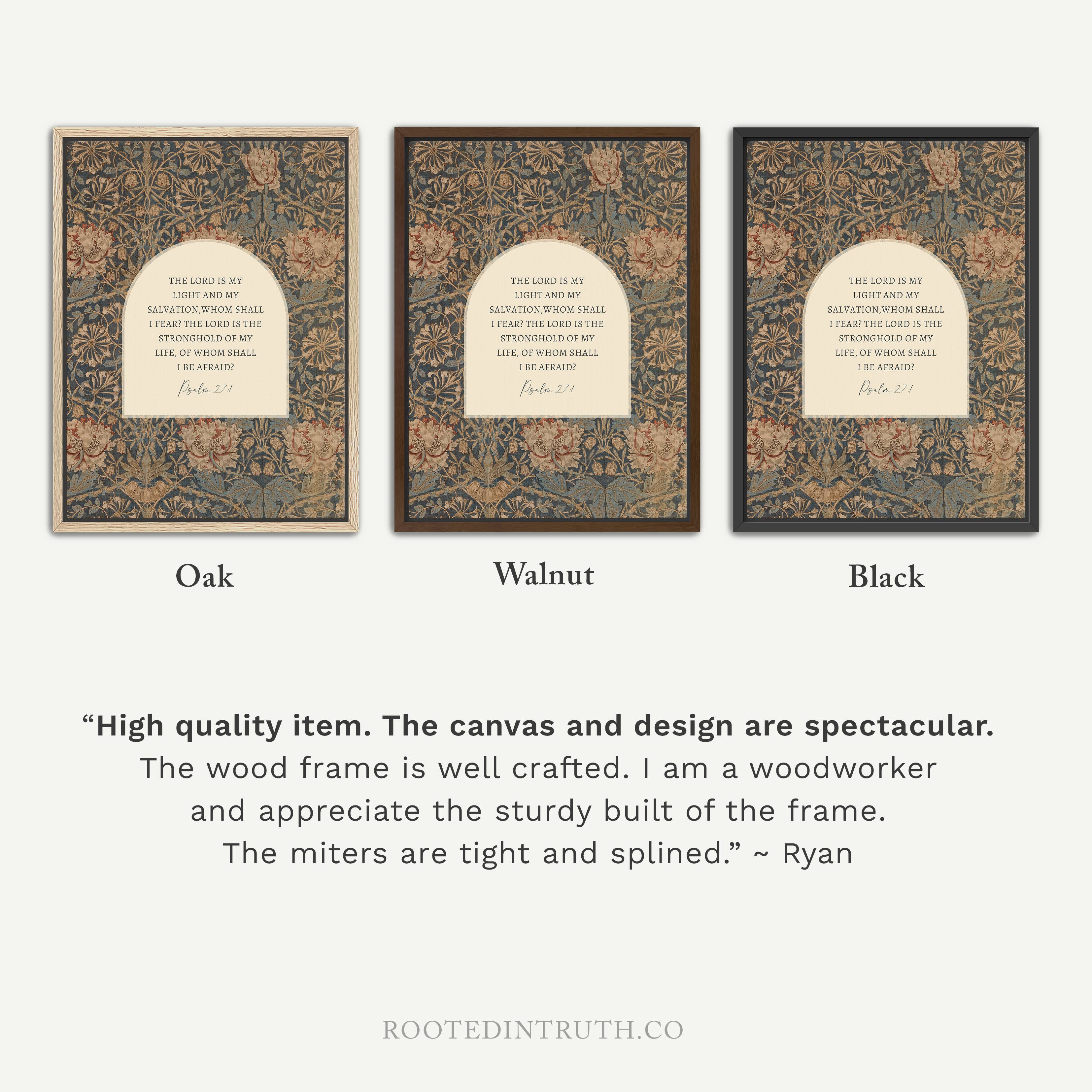 Rooted in Truth - Wholesale Art Print - Psalm 27 Christian Art Print, Canvas, Decor, Gift 2