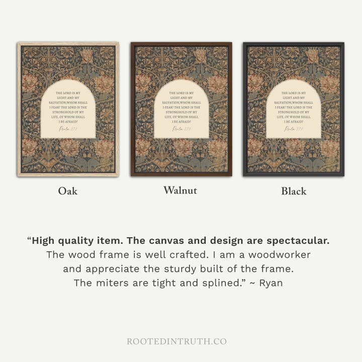 Rooted in Truth - Wholesale Art Print - Psalm 27 Christian Art Print, Canvas, Decor, Gift 2