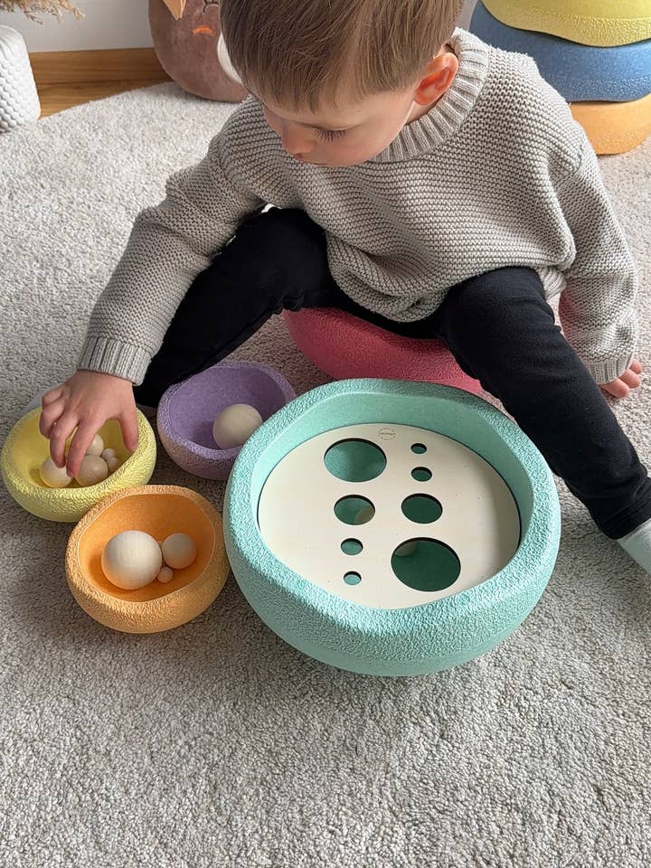 Livelli di dimensioni della piastra di attività (Stapelsteine) per la vendita all'ingrosso da parte di MomsCrew