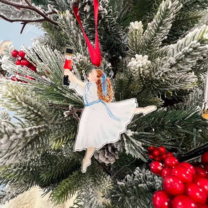 Oh So Chic Designs - Wholesale Ornament - Clara from the Nutcracker Watercolor Ornament3