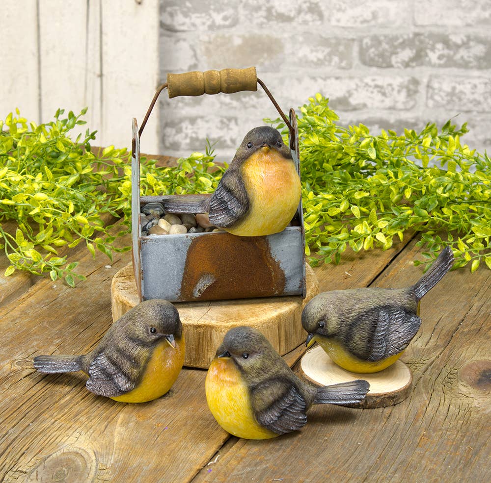 The Hearthside Collection - Wholesale Decorative Figurine - Large Resin Robin, 4 Assorted1