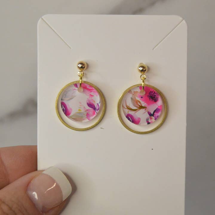 Floral Small Dangle Earrings, Floral Earrings, Dangle Earrin for wholesale by The Adorned Fox