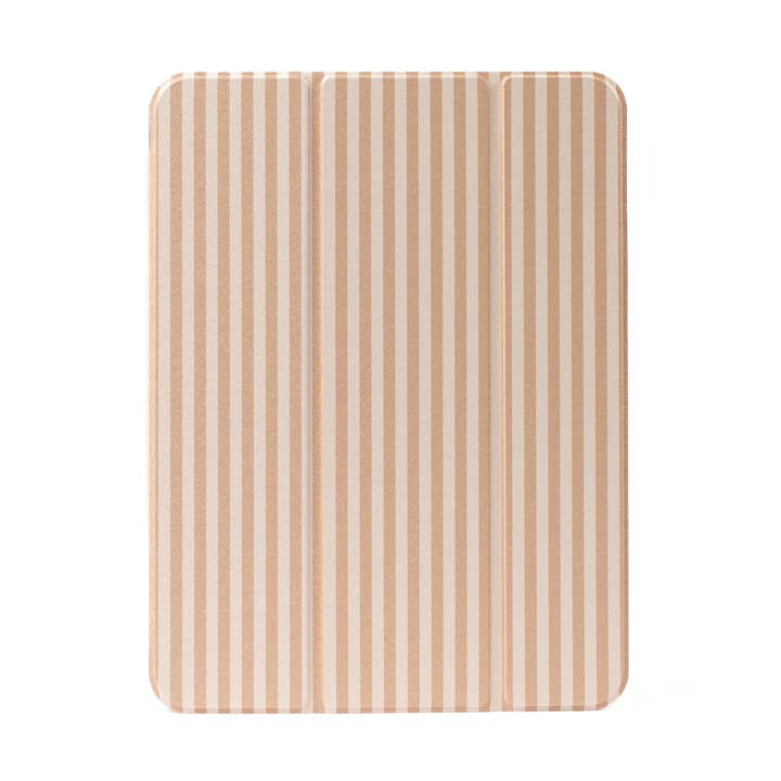 Latte Stripes Clear Back iPad Case for wholesale by Elyse Breanne Design