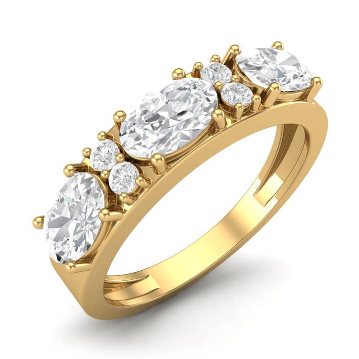 Bague en argent sterling 925 avec diamant moissanite ovale de 2,30 carats pour la vente par Star Joya