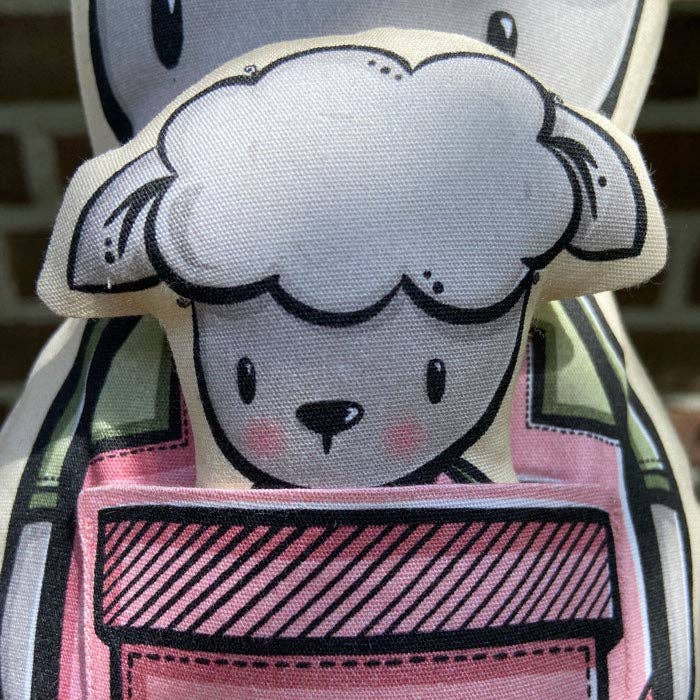 Micastricas - Wholesale Stuffed/Plush Toy - Kids & Baby - Sheep soft toy with little pocket friend1