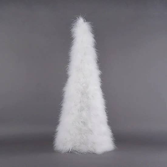 Zucker Feather Products - Wholesale Christmas Decoration - Marabou Feather Tree 24" - White