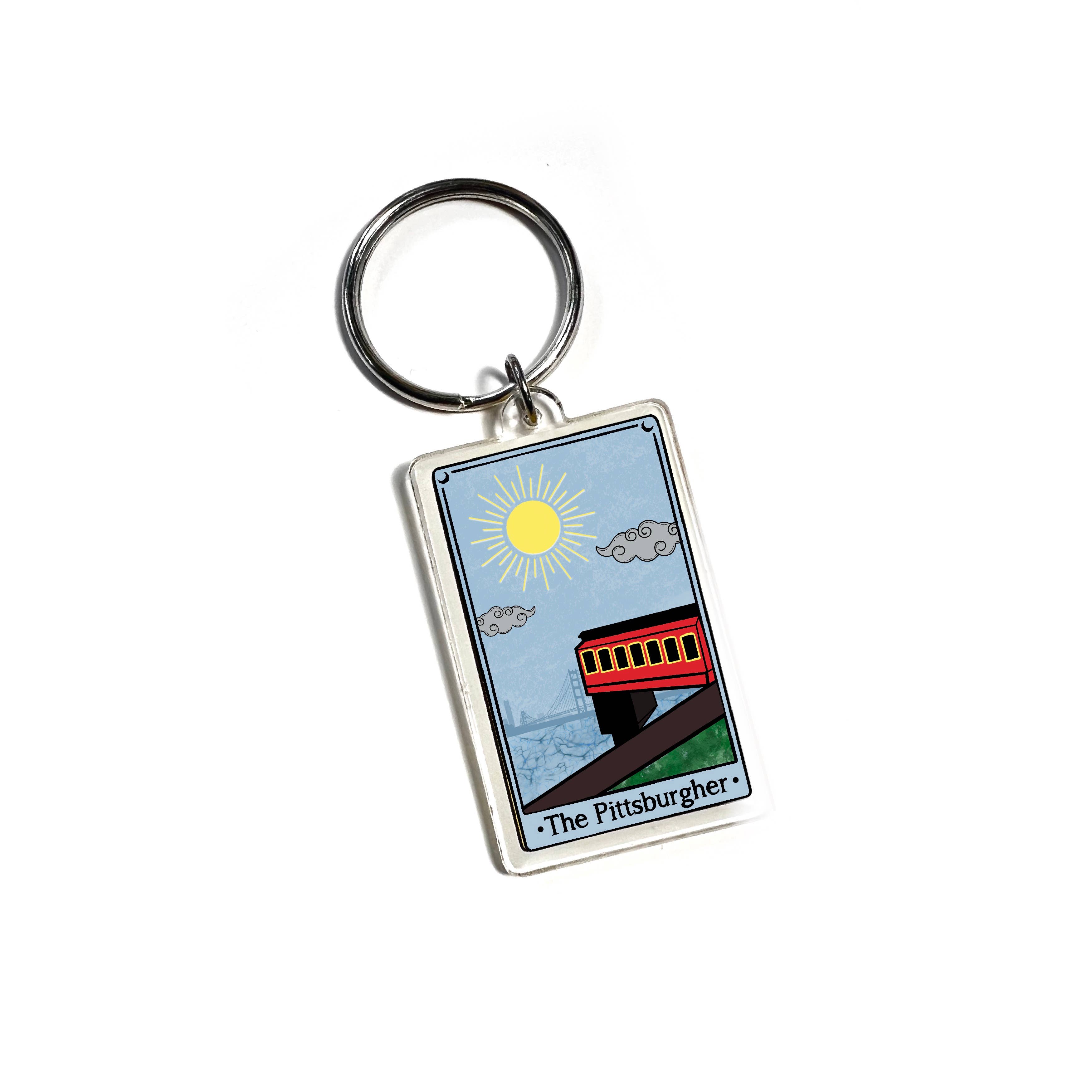Songbird Artistry - Wholesale Keychain - Unisex - The Pittsburgher Tarot Card Acrylic Keychain